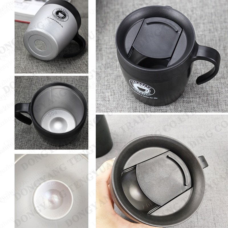 ZP 12oz in stock Custom logo stainless steel insulated coffee mug with handle