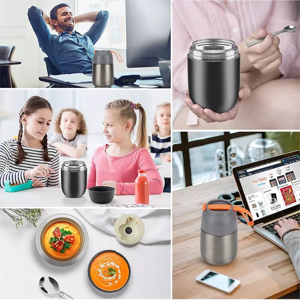 Customization Stainless Steel Lunch Box Thermos Food Container Keep Hot 24 Hours Double Wall Food Jar