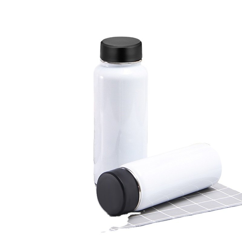 Sublimation Blank Sports Water Bottles Wide Mouth Stainless Steel Vacuum Flasks With Lids For Tumbler Press Machine Sublimation