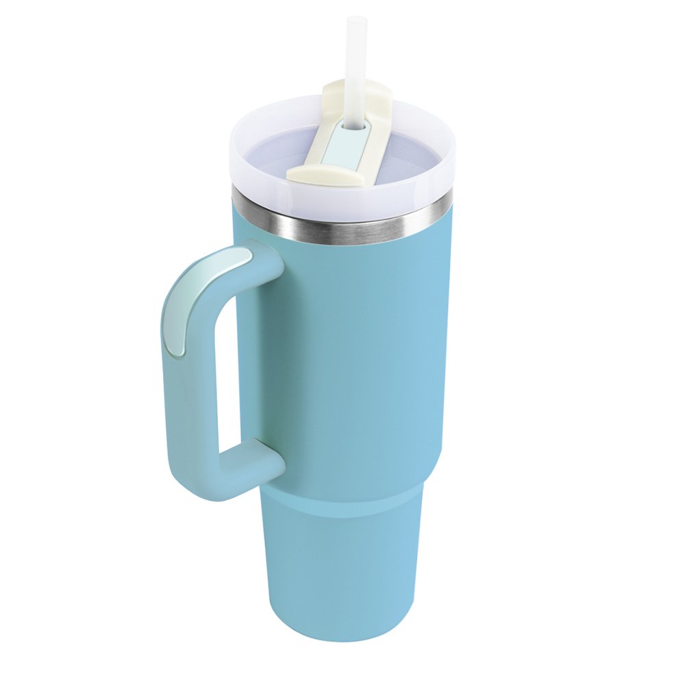 Adventure Outdoor Travel Car Mug 40 oz Tumbler With Handle And Straw