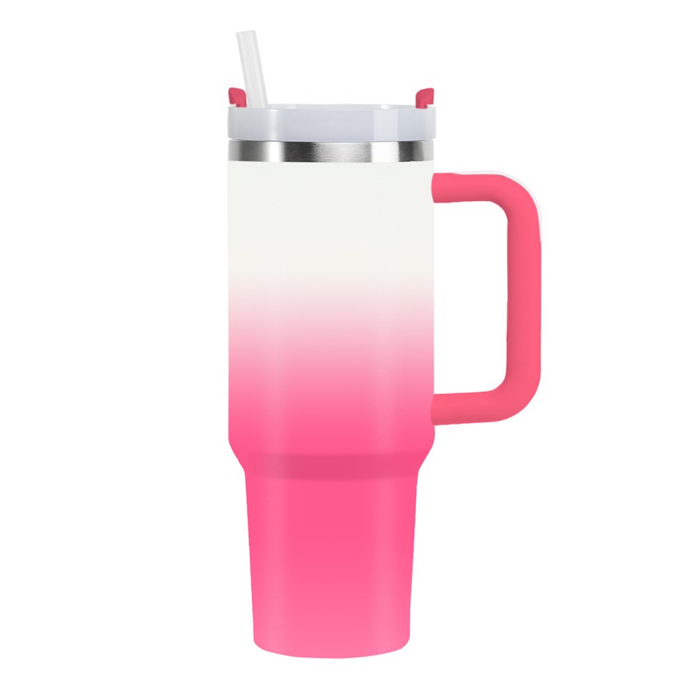 Adventure Outdoor Travel Car Mug 40 oz Tumbler With Handle And Straw