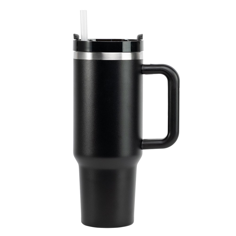 Adventure Outdoor Travel Car Mug 40 oz Tumbler With Handle And Straw
