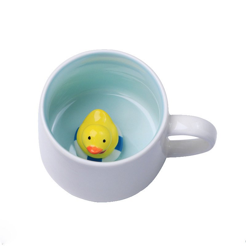 New Animal Ceramic Mug Breakfast Milk Coffee Solid Color Panda Ceramic Mugs Ceramic Mugs 3D