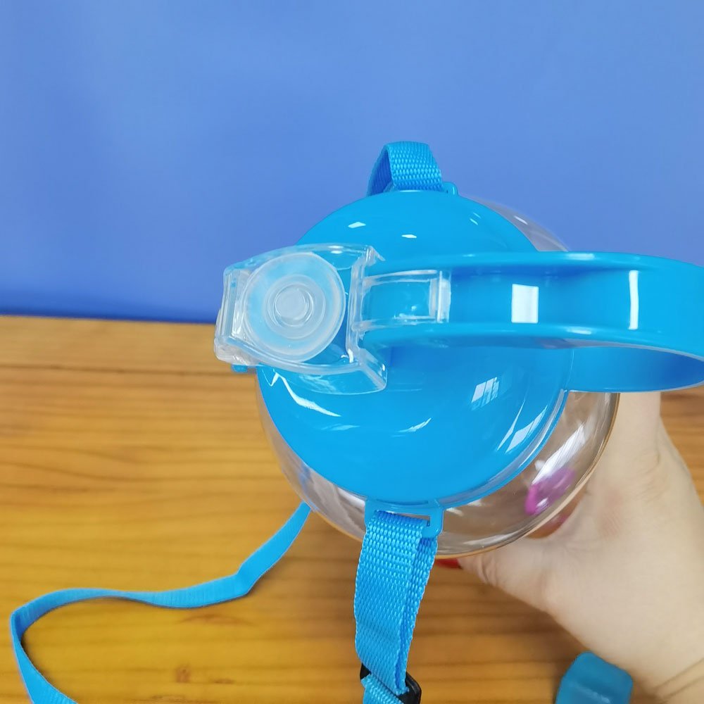 Real Plastic Space Cup 1L 2L Large Capacity Portable Strap Outdoor Sports Water Bottles With Custom Logo