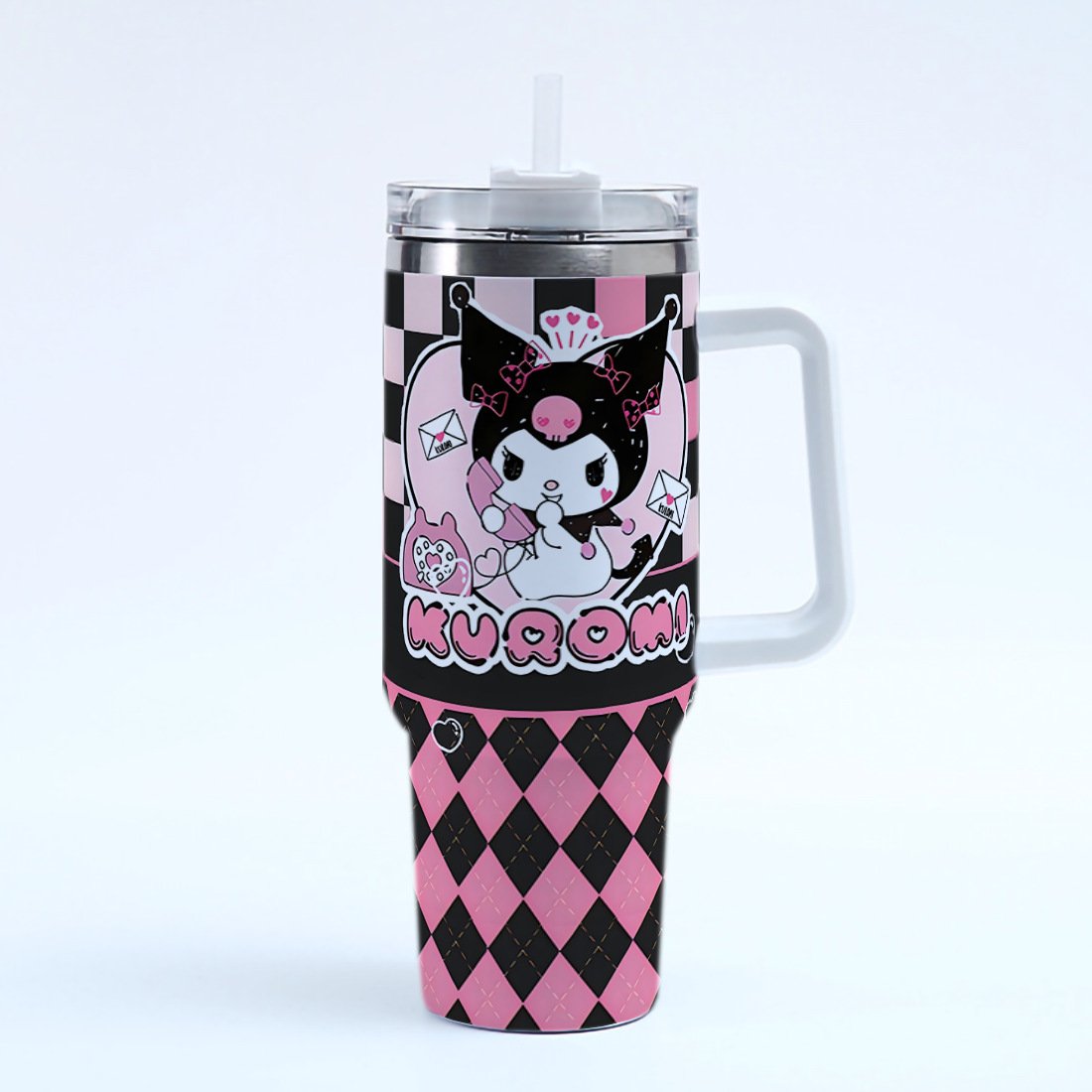 Ruunjoy Cute Anime Sanrioed Hello Kt 40oz With Handle Kid Water Stainless Steel Water Bottle Insulated Hot Mug Vacuum Coffee Cup