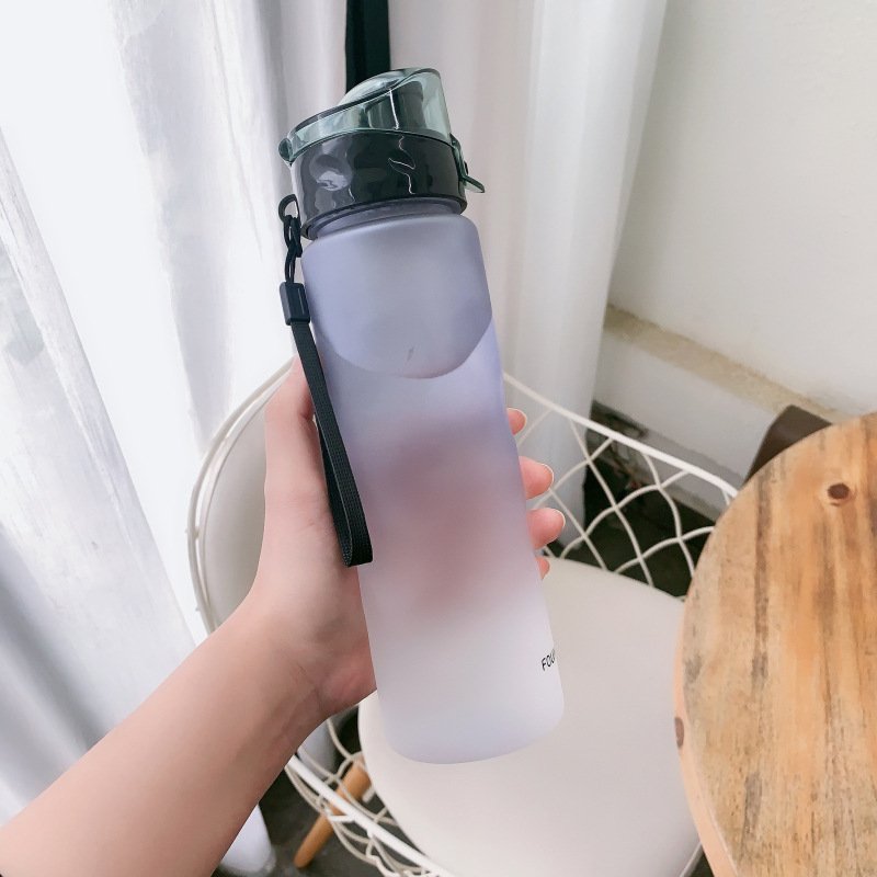 700ML Water Bottle Portable Outdoor Sports Safety Plastic Matte Non-slip Leakproof Students Gift Drinking Cup Customized Logo