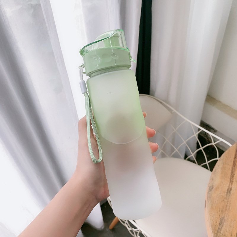 700ML Water Bottle Portable Outdoor Sports Safety Plastic Matte Non-slip Leakproof Students Gift Drinking Cup Customized Logo