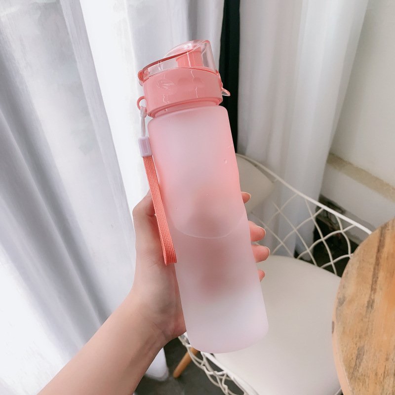 700ML Water Bottle Portable Outdoor Sports Safety Plastic Matte Non-slip Leakproof Students Gift Drinking Cup Customized Logo