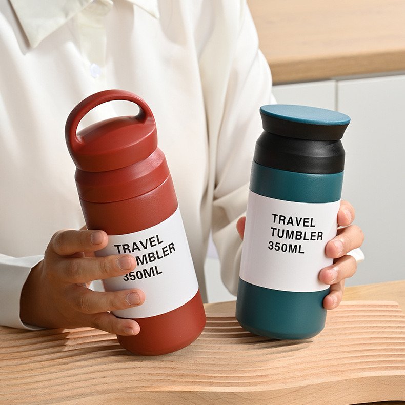 Wholesale 350ml 500ml Travel Outdoor Double Wall Insulated Vacuum Flask Stainless Steel Element Water Bottle Cup Mug Tumble