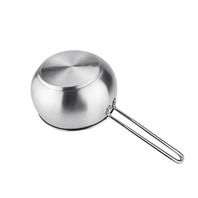 Factory manufacturer cooking pot cookware set deep stainless steel soup pot with single handle