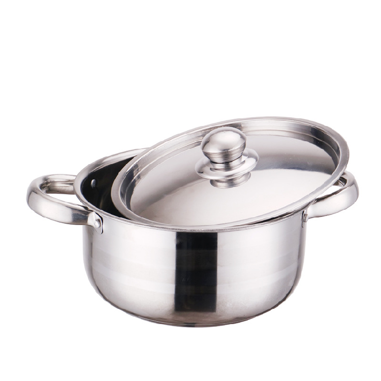 Colorful Stainless Steel Cookware Set for Export to Indonesia Southeast Asia 8 pcs Line Handle soup pot Set for cooking pots