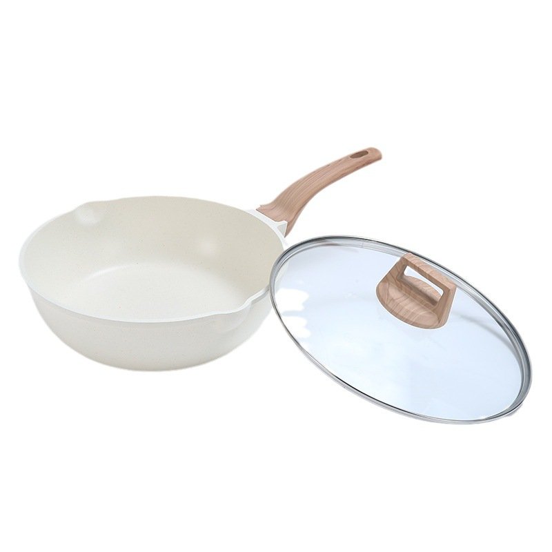 7pcs Non-stick Soup Pot Cast Aluminum Casserole Frying Pan Milk Pot Cookware Set