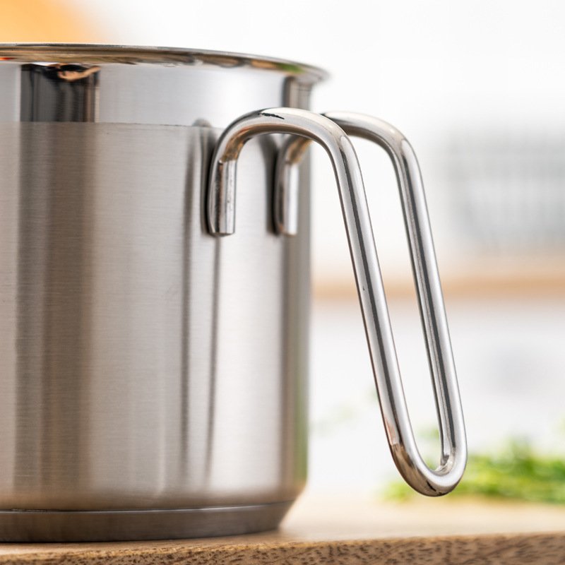304 stainless steel cooking stock pot with durable bottom glass lid