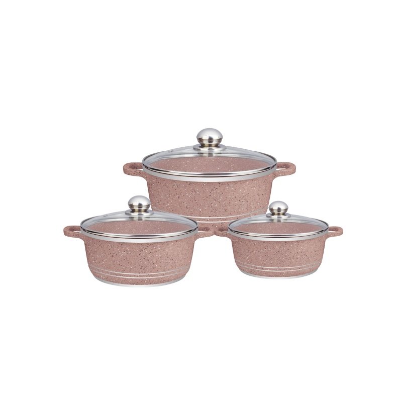 Ucclife stock classic series 6pcs 32/36/40cm aluminum kitchen cookware non- stick pot sets