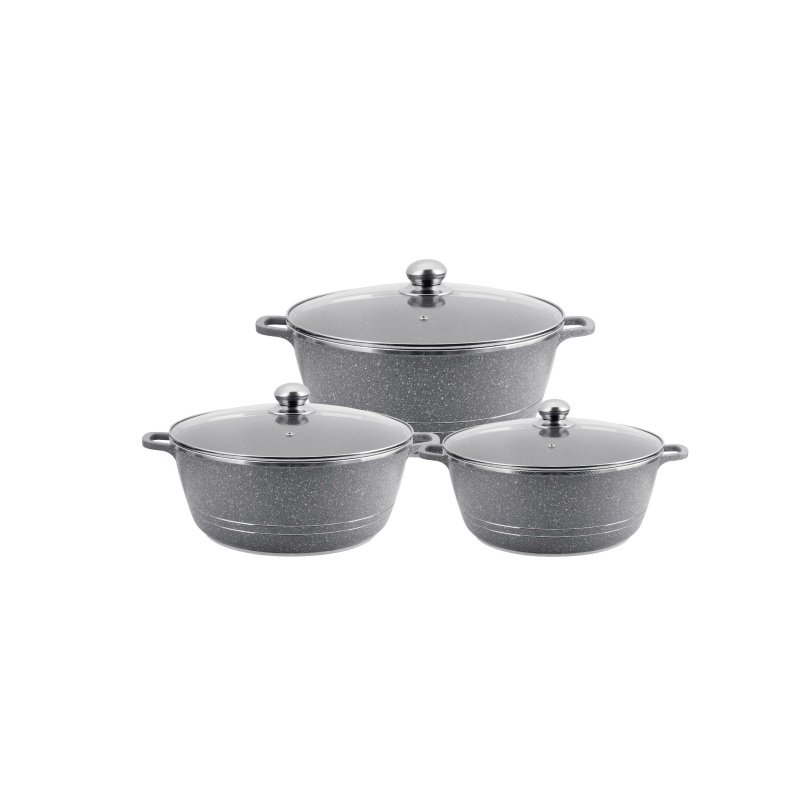 Ucclife stock classic series 6pcs 32/36/40cm aluminum kitchen cookware non- stick pot sets