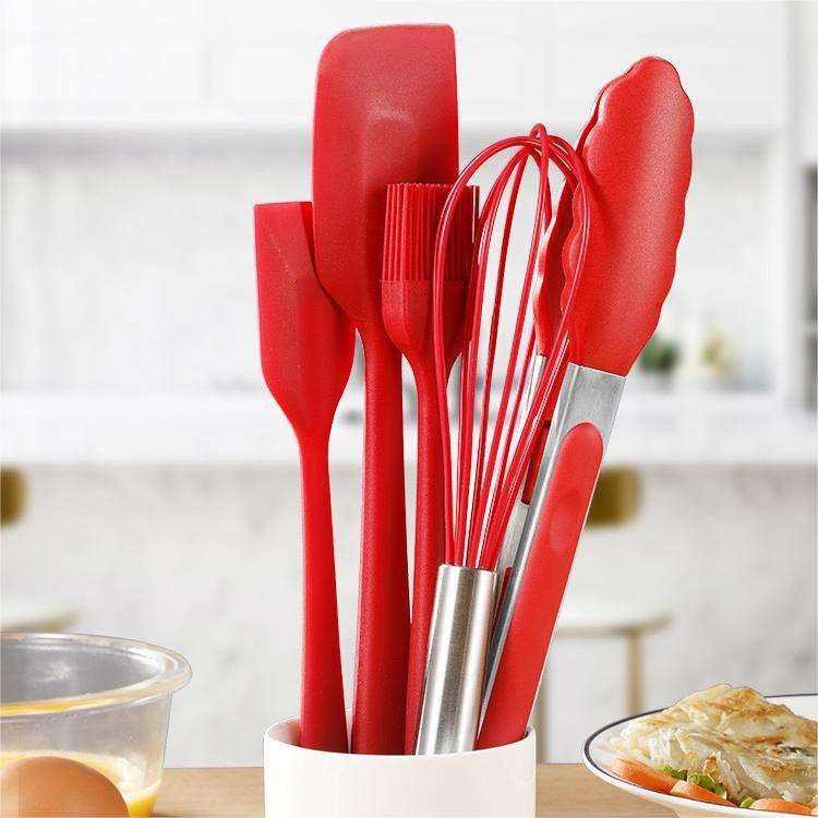 Nordic Luxury Stainless Steel Nylon Kitchen Household Items Cooking Utensils Kitchenware Set