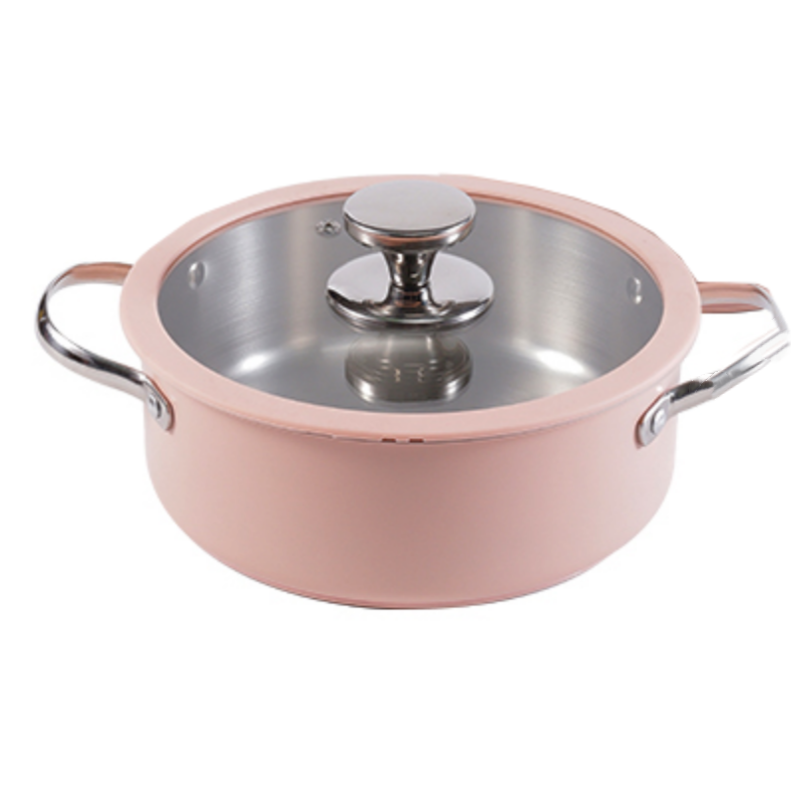 Fashion stainless steel cooking pot set snonstick Multifunctional cooking Pot With Lid pots and pans non-stick cookware set
