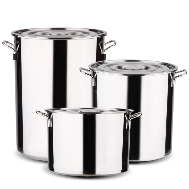 Huadison stainless steel kitchen pots and pan set cooking pot set 7pcs cookware set