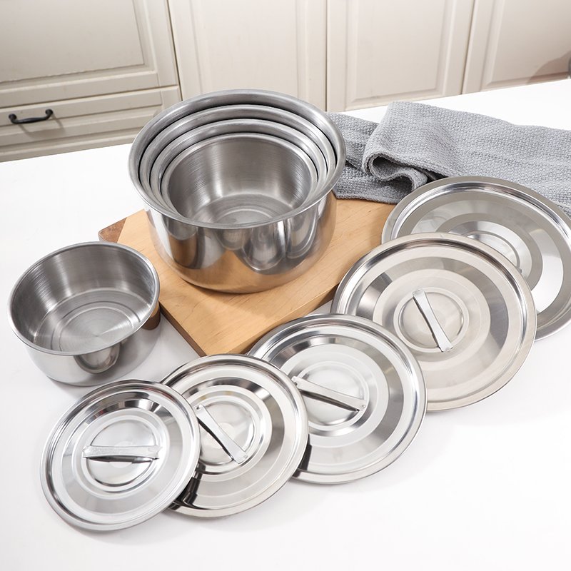 5pcs Cooking Kitchen Utensil Set Thailand pot set Stainless Steel Cookware Heated food containers with lid