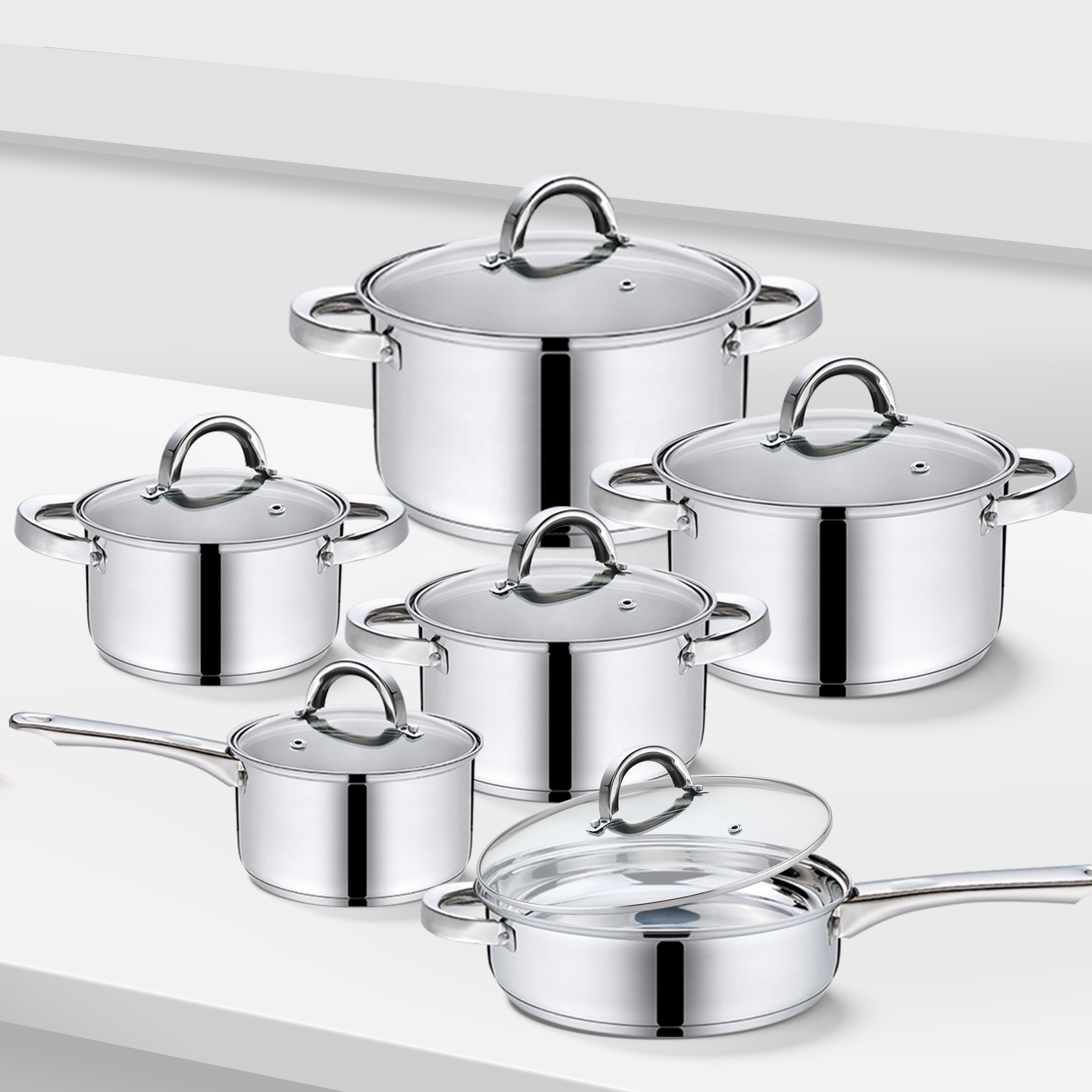 Hot Sale Hight Quality Induction Pot And Kitchen Stainless Steel cookware set