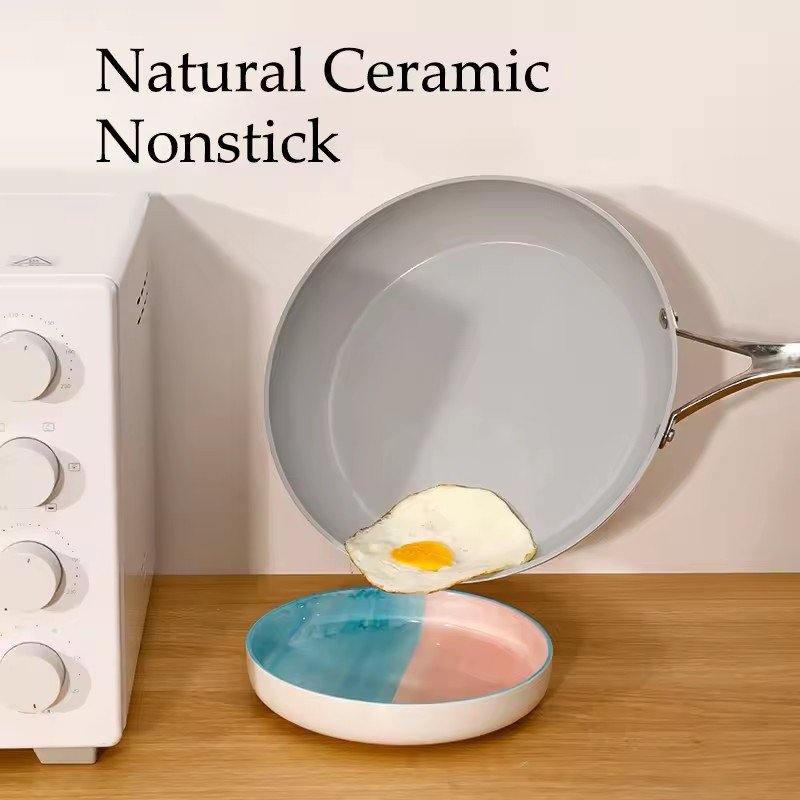Non-stick Aluminium Ceramic Cookware Set Household Multi-functional Induction Pot and Pans Set