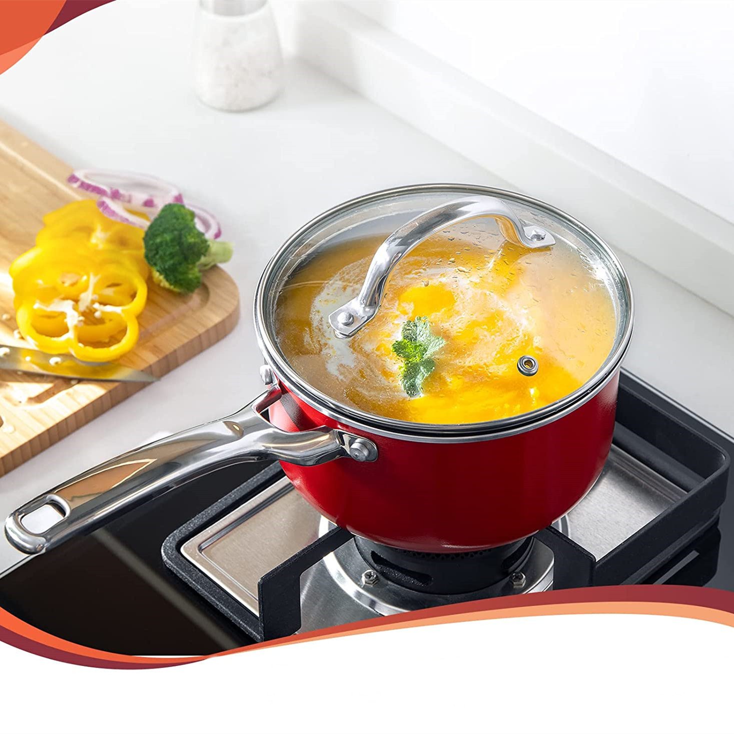Custom LOGO Aluminum Cooking Ware Cookware Set Non-stick Set For Home Cooking