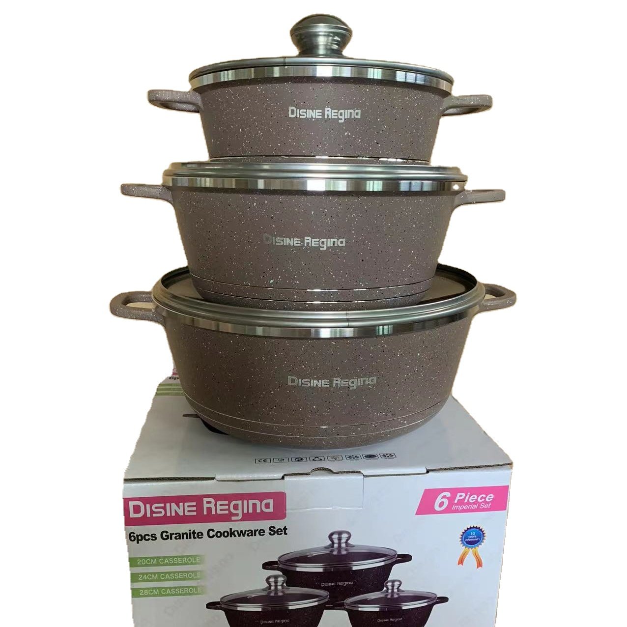 Factory Hot Selling Cookware Set Soup Pot Thermal Cooker 6pcs Soup Pot Casserole Cooking Tools
