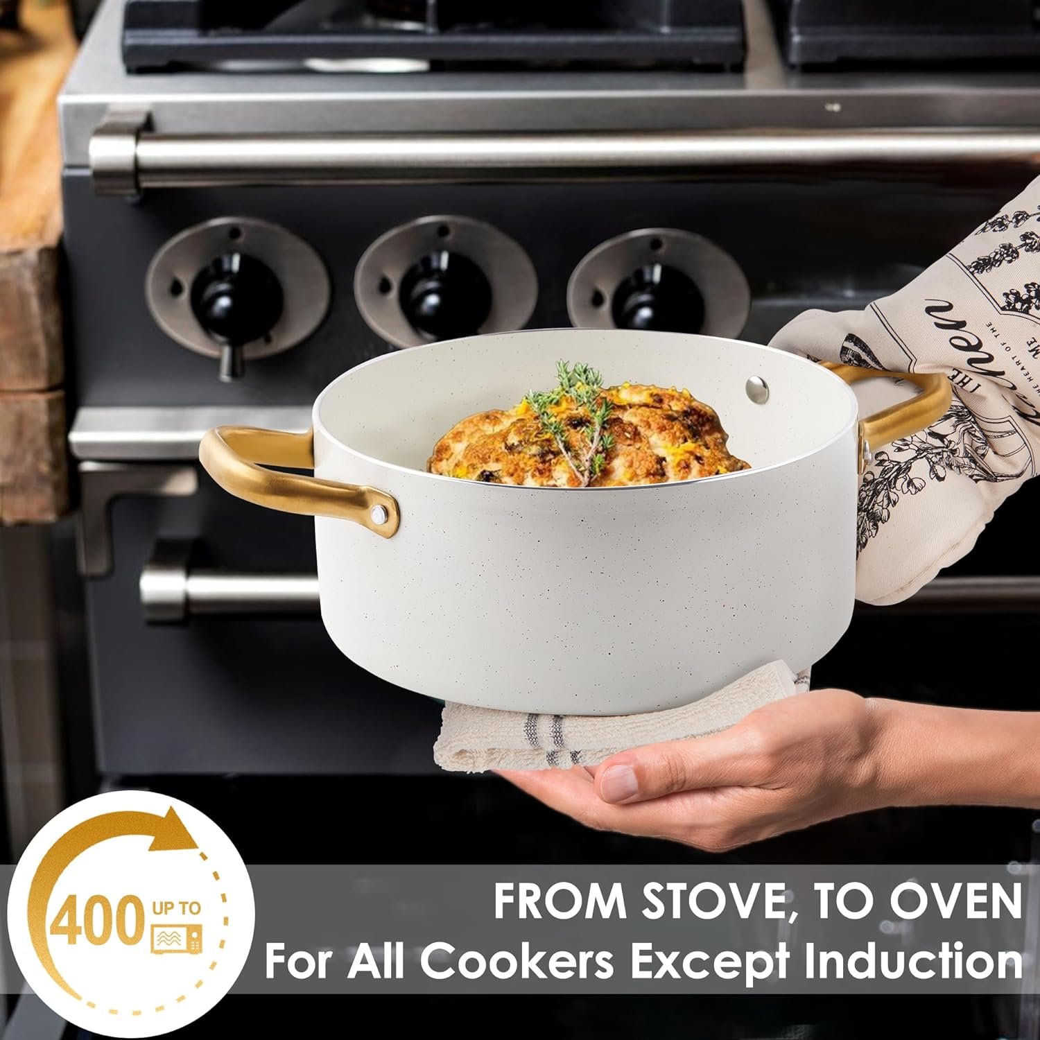 Pots and Pans Set Nonstick White Granite Induction Kitchen Cookware Sets Non Stick Cooking Set Frying Pans OEM Customize