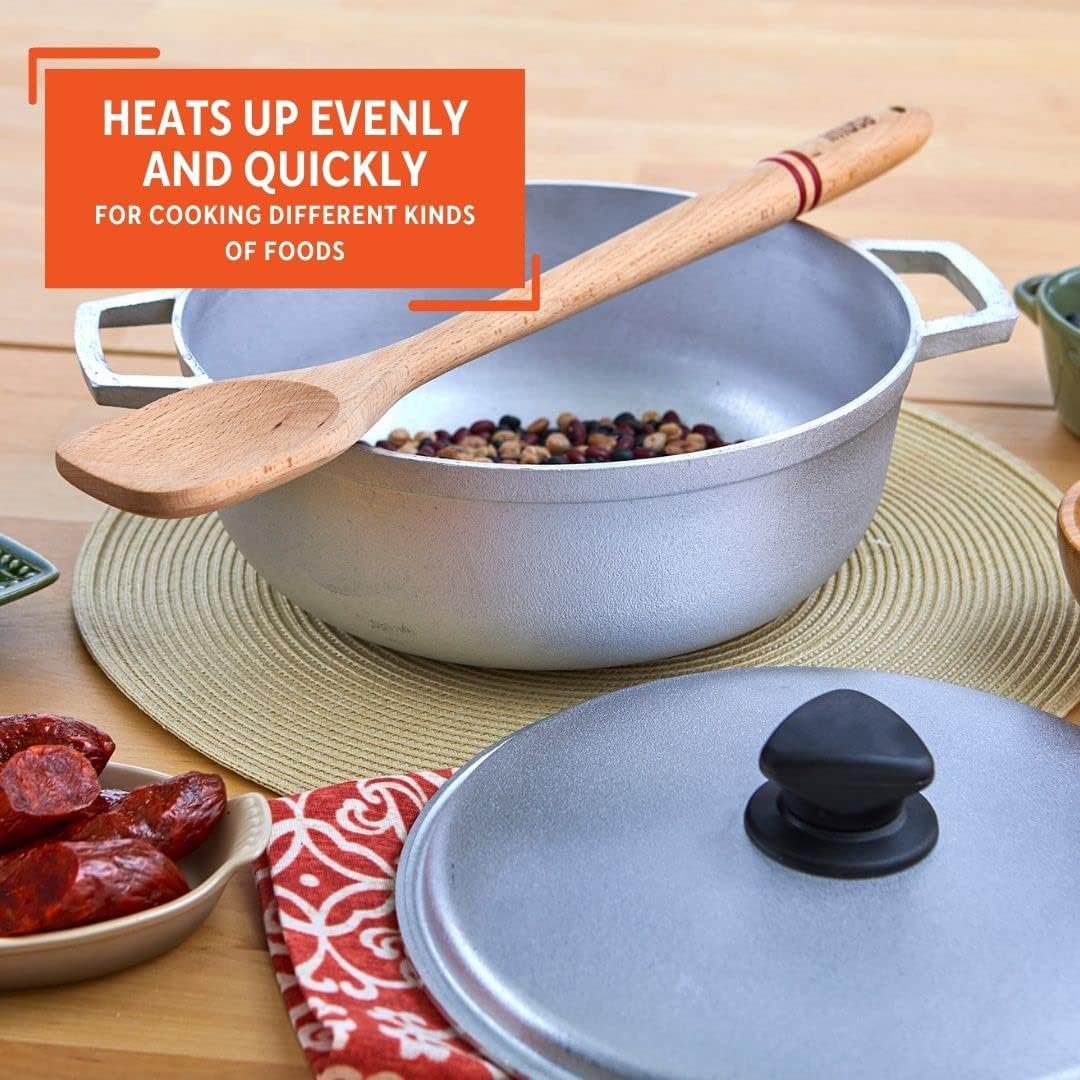 Aluminum 3.7Qt Handmade Silver Non Stick Aluminum Pot Set Caldero Cookware Sets