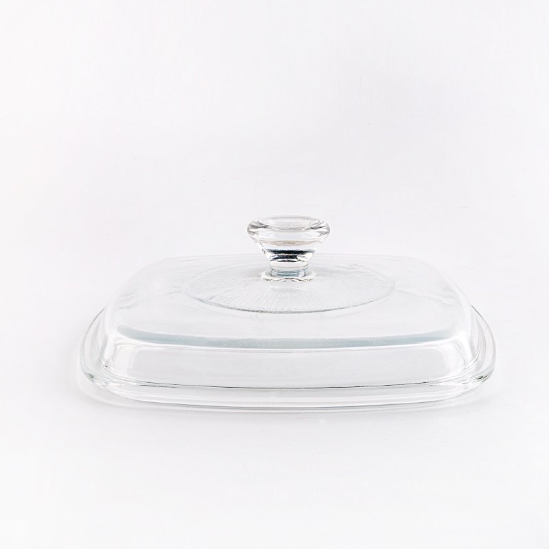 Heat resistant square glass casserole cookware set/baking dish with cover