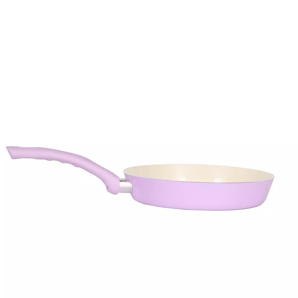 Custom 5pcs purple cooking press nonstick cookware set