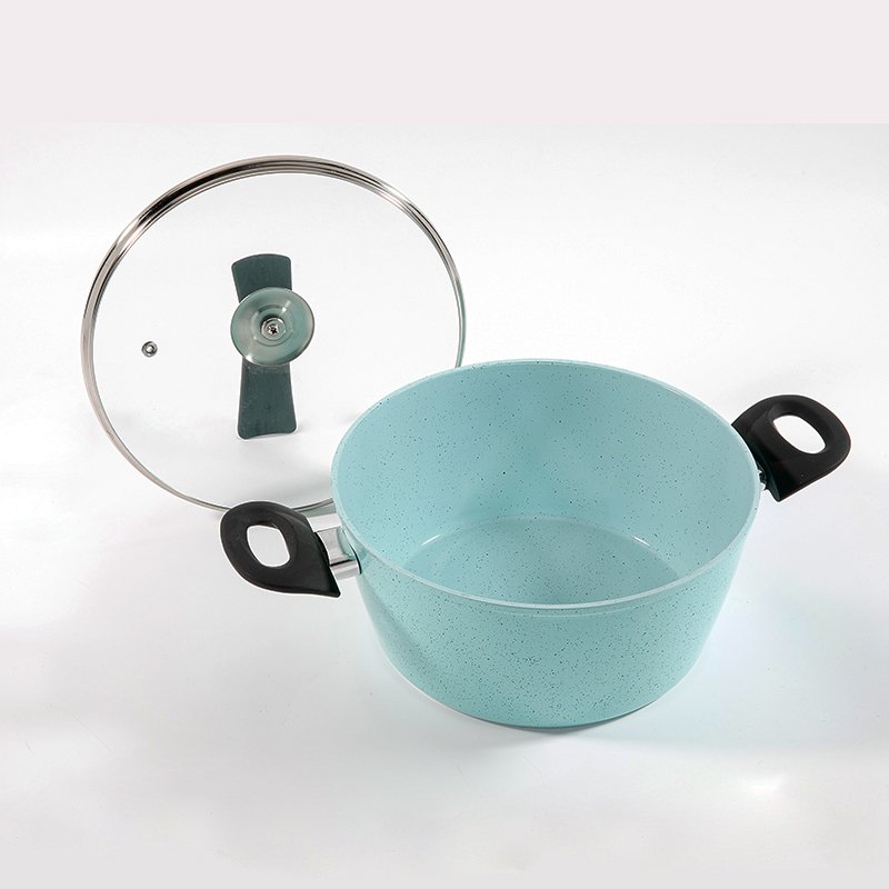 High End Ceramic Coated Cookware Set Cooking Pot Kitchenware Aluminum pan Soup pot Frying Pan Set