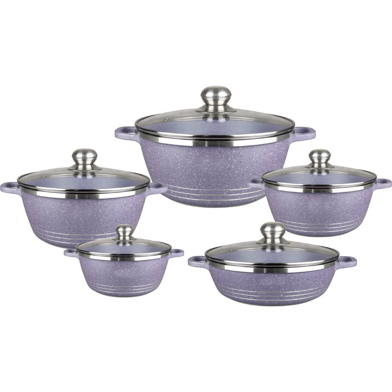 Die-Casting Aluminum Kitchen Ware Cooking Pot Aluminum Cookware Set