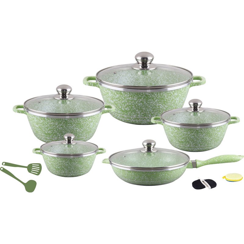 Die-Casting Aluminum Kitchen Ware Cooking Pot Aluminum Cookware Set