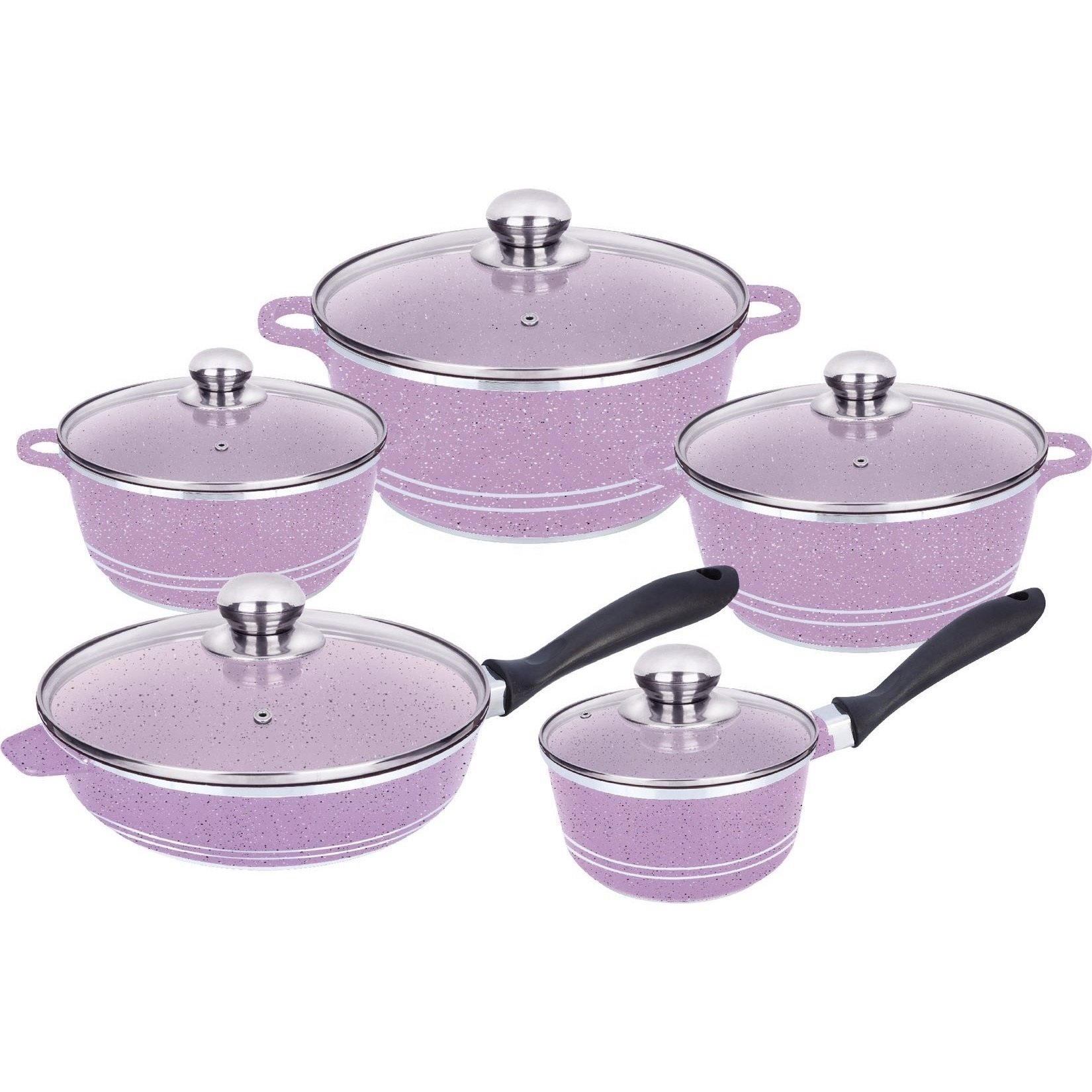 Die-Casting Aluminum Kitchen Ware Cooking Pot Aluminum Cookware Set