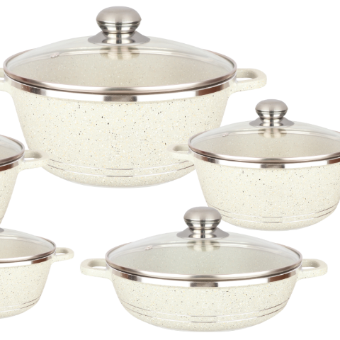 Die-Casting Aluminum Kitchen Ware Cooking Pot Aluminum Cookware Set