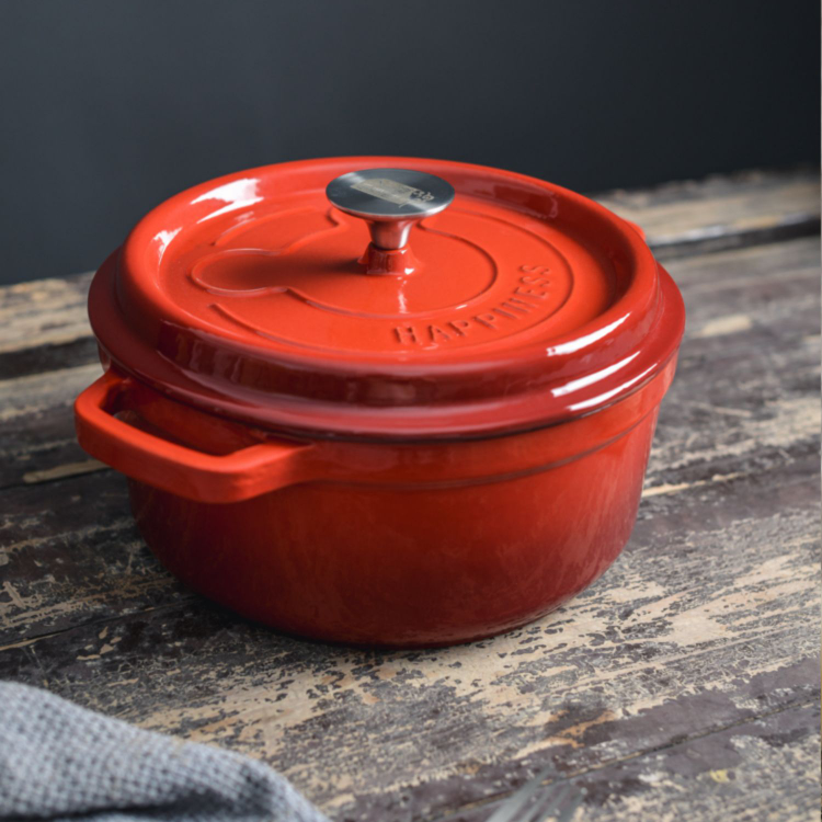 New cast iron enamel cookware set cooking pot cast iron enamel pot food insulation pot casserole
