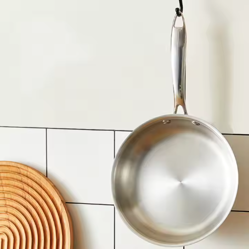 3pcs Stainless Steel Cookware Set with Long Handle Non-Stick Skillets for Frying and Cooking for Egg Pans and Fry Pan