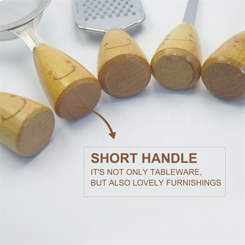 12 Pieces China Factory Premium Quality Wooden Handle Kitchen Gadgets Set