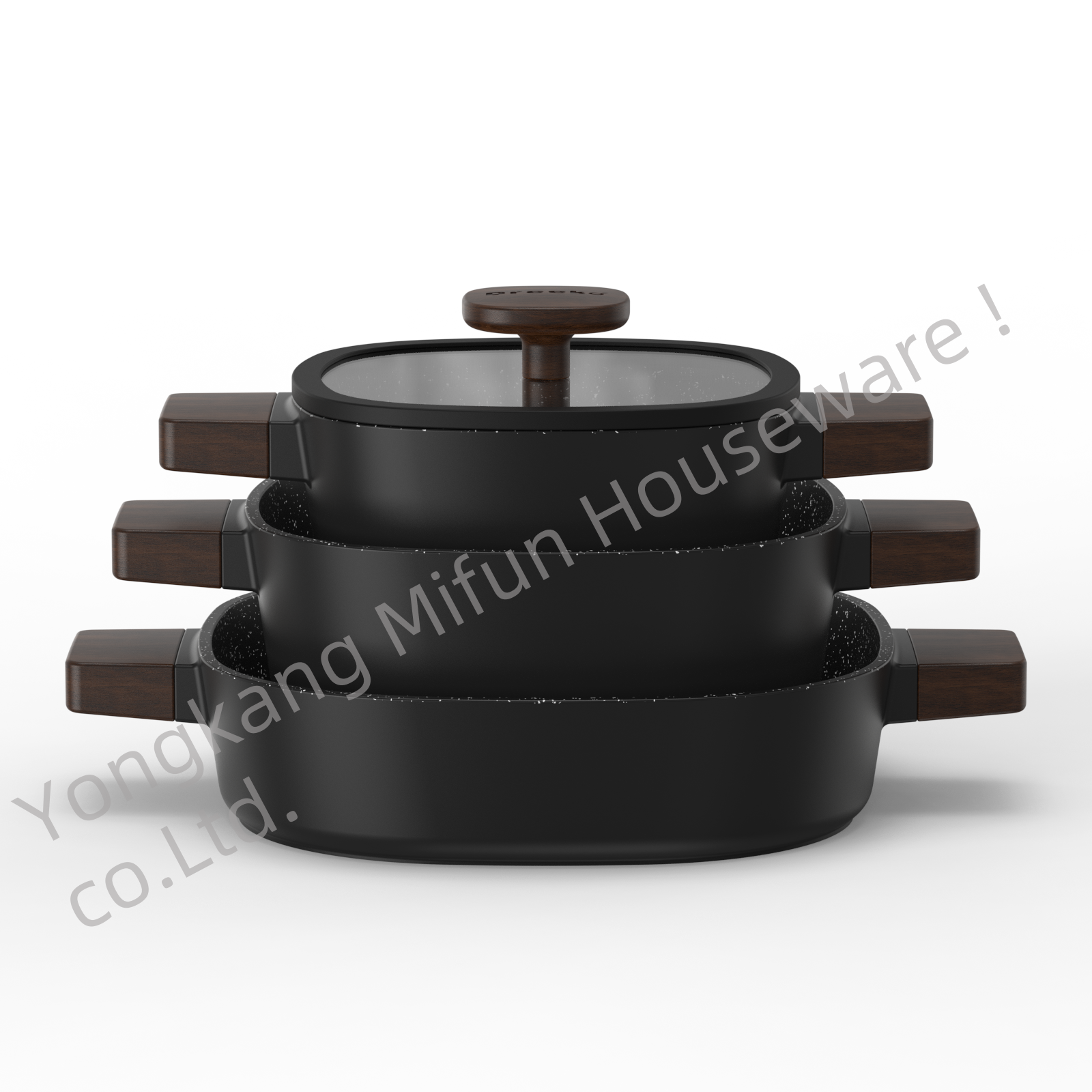 Factory-Sales 5 pieces sets Household Thickened Cookware Sets With Nonstick Coating