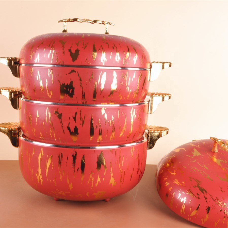 3.5/4.5/5.5L Luxury Insulated Food Warmer Set Lunch Box Casseroles Cookwares Set