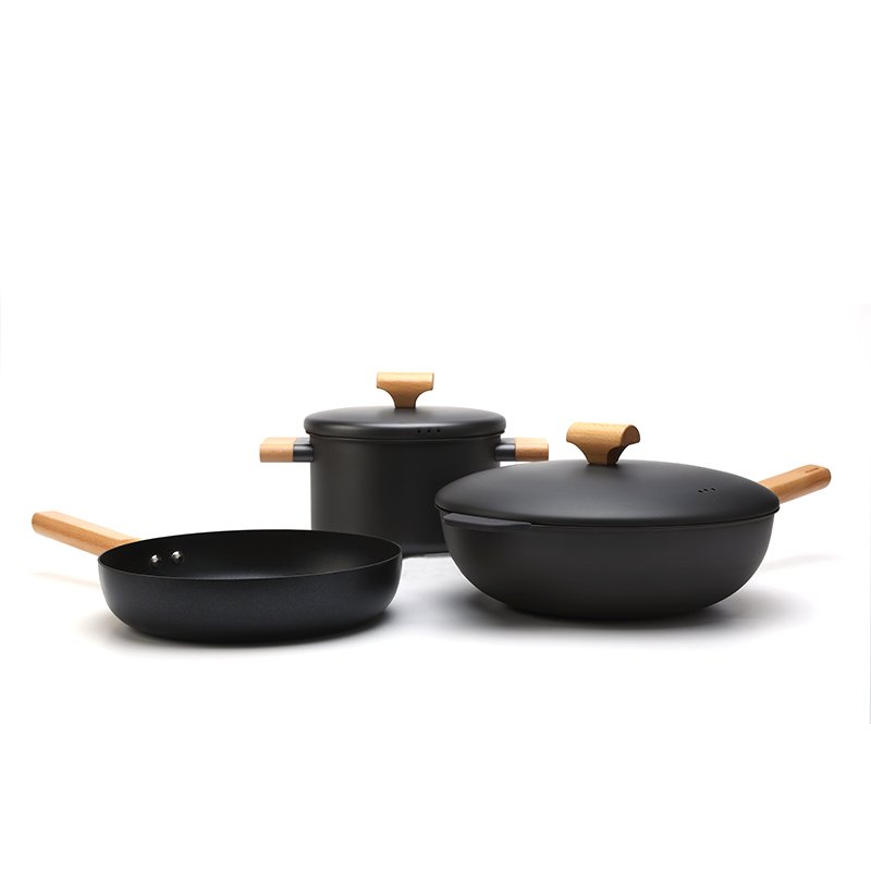 Best Selling3pcs Picnic Dinnerware Set Outdoor Camping Cookware Set nonstick kitchenware set