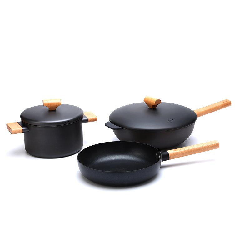 Best Selling3pcs Picnic Dinnerware Set Outdoor Camping Cookware Set nonstick kitchenware set