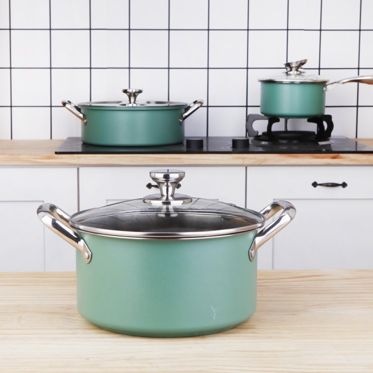 Stainless Steel Cooking Pot Soup Milk Pot Set Induction Kitchen Cooking Utensil Ware Pot Set Saucepan Cookware Sets