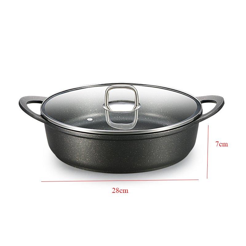 2023 Non Stick Aluminum Die Casting Kitchen Cooing Pot Frying Pan Casserole Kitchen Cookware Set