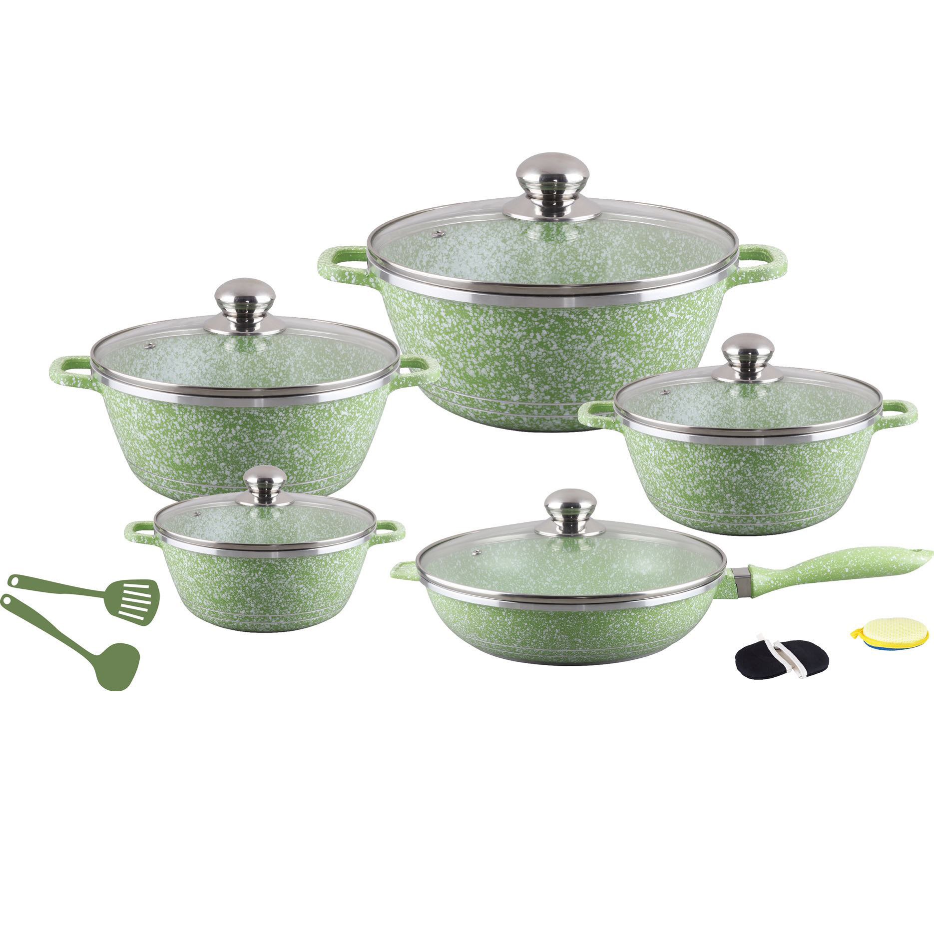 Die Cast Cookware Sets Home Pot Casserole Dish Baby Food Pot Luxury Aluminium Cookware Set