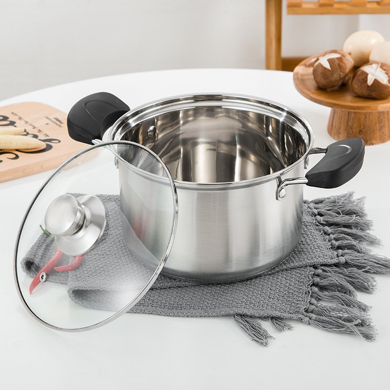 Hot Sale 10 Pcs Stainless Cookware Set With Double Bakelite Handle Support Non-Stick Cooking Pots and Pans