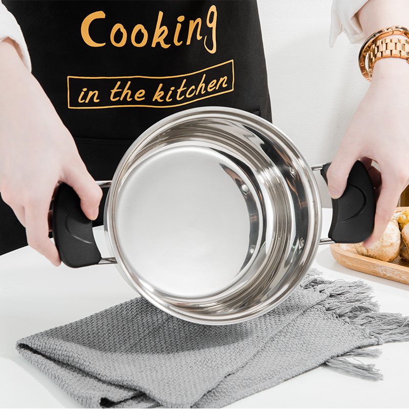 Hot Sale 10 Pcs Stainless Cookware Set With Double Bakelite Handle Support Non-Stick Cooking Pots and Pans