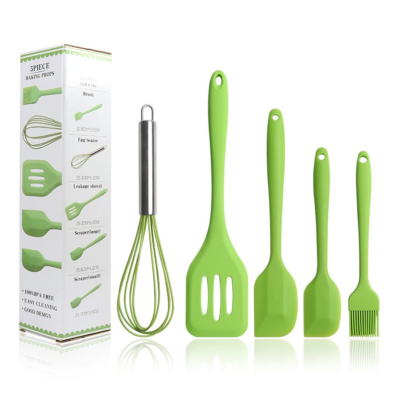 5 Piece Kitchen Silicone Cooking Utensil Set