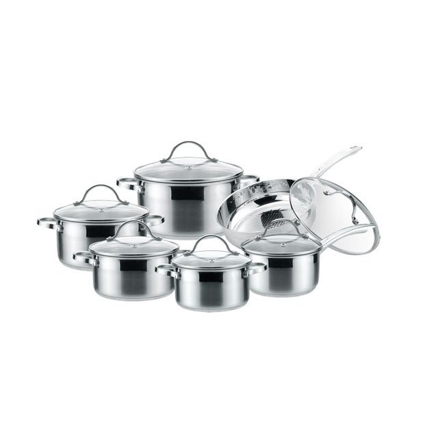 Best Grand Sufuria 7pc Cookware Set Fancy Kichen Set Cookware United Surgical Steel Cookware Pots and Pans